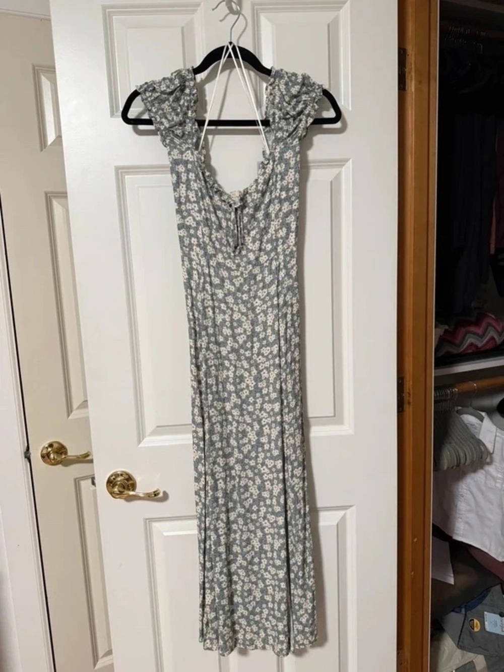 Noralee / Nancy Dress / Aqua Ditsy Floral / Size S Small - Picture 3 of 6